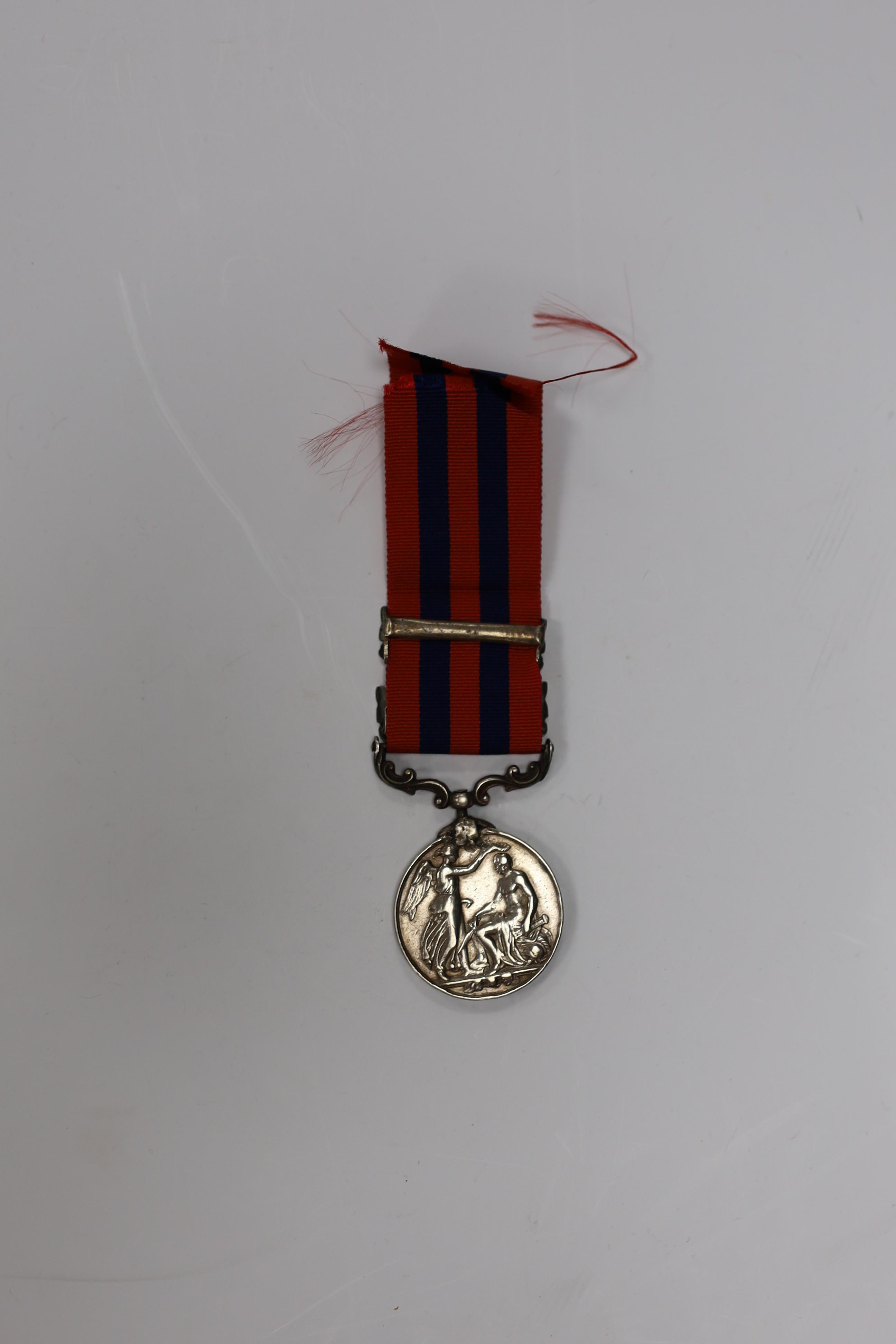 An India General Service Medal with Jowaki and Hazara 1888 clasps to Sepoy Ujiman Newar 43rd Bn Ify